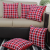 Cotton Xmas Check Cushion Covers