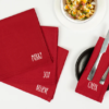 Cotton Solid Red Xmas Merry Joy Kitchen Napkins Pack of 4