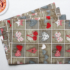Cotton Xmas Heart Table Placemats