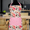 Quality home textiles Cotton Isabella With Micro Check Pocket Free Size Apron Pack Of 1