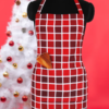 Quality home textiles Cotton Xmas Check Free Size Apron Pack Of 1