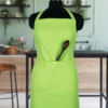 Quality home textiles Cotton Solid Apple Green Free Size Apron Pack of 1