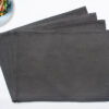 Cotton Solid Steel Grey Table Placemats